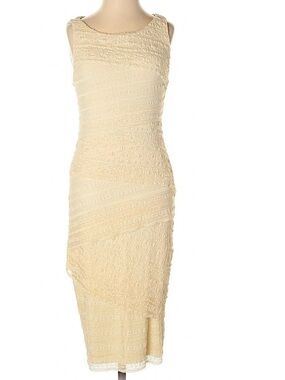 Bailey 44 years Anthropology Cream Asymmetrical Lace Bodycon Dress